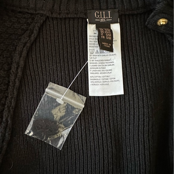 NWT G.I.L.I. (Got It Love It)Black Poncho/Cape Fall Spring Size XS/S - Picture 9 of 11